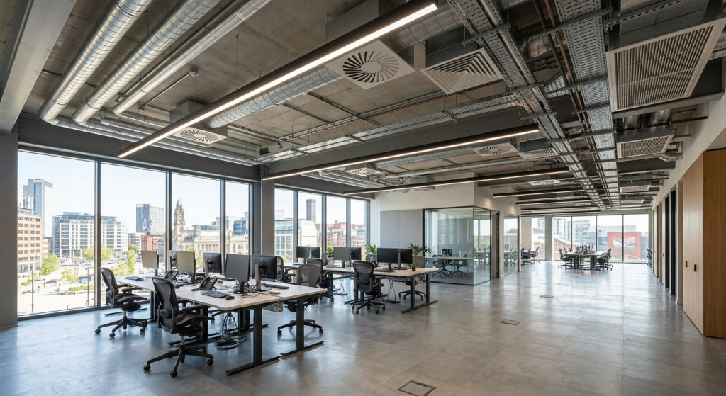 commercial office building which showing Hard FM element
