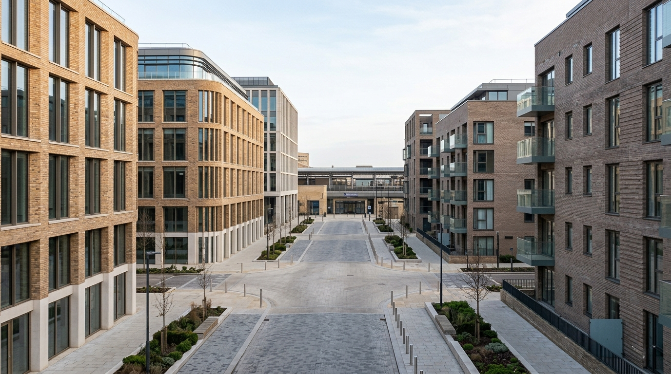 Photo of Cambridge’s modern CB1 district near Cambridge Station - ICH Facilities Management