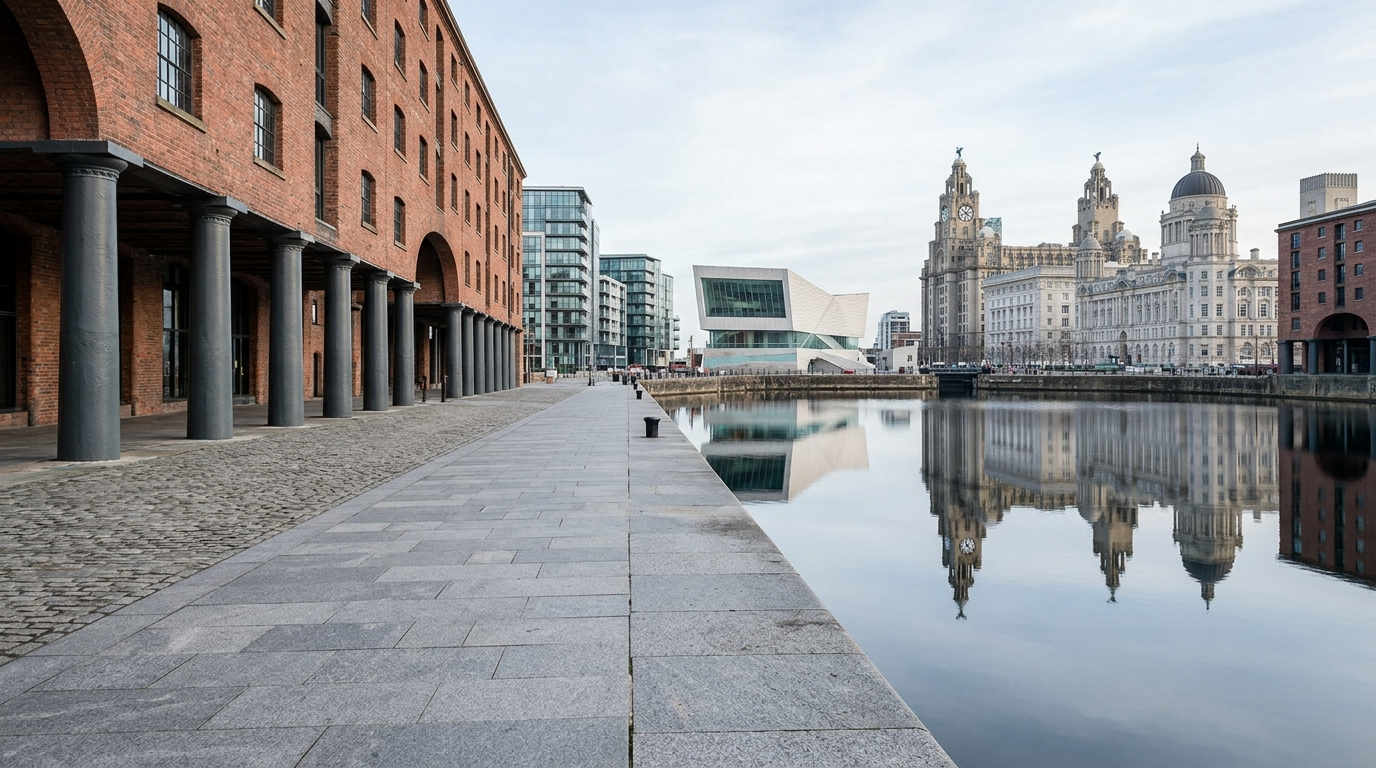 Photo of Liverpool’s waterfront at Albert Dock and Pier Head - ICH Facilities Management