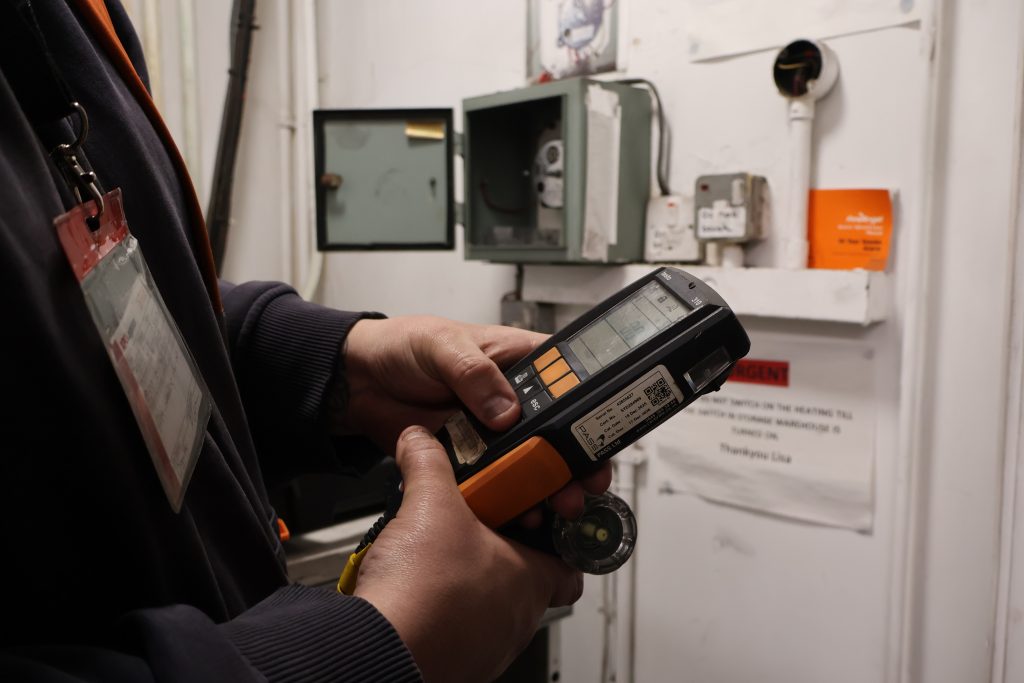 ICH Services engineer carrying out gas maintenance services