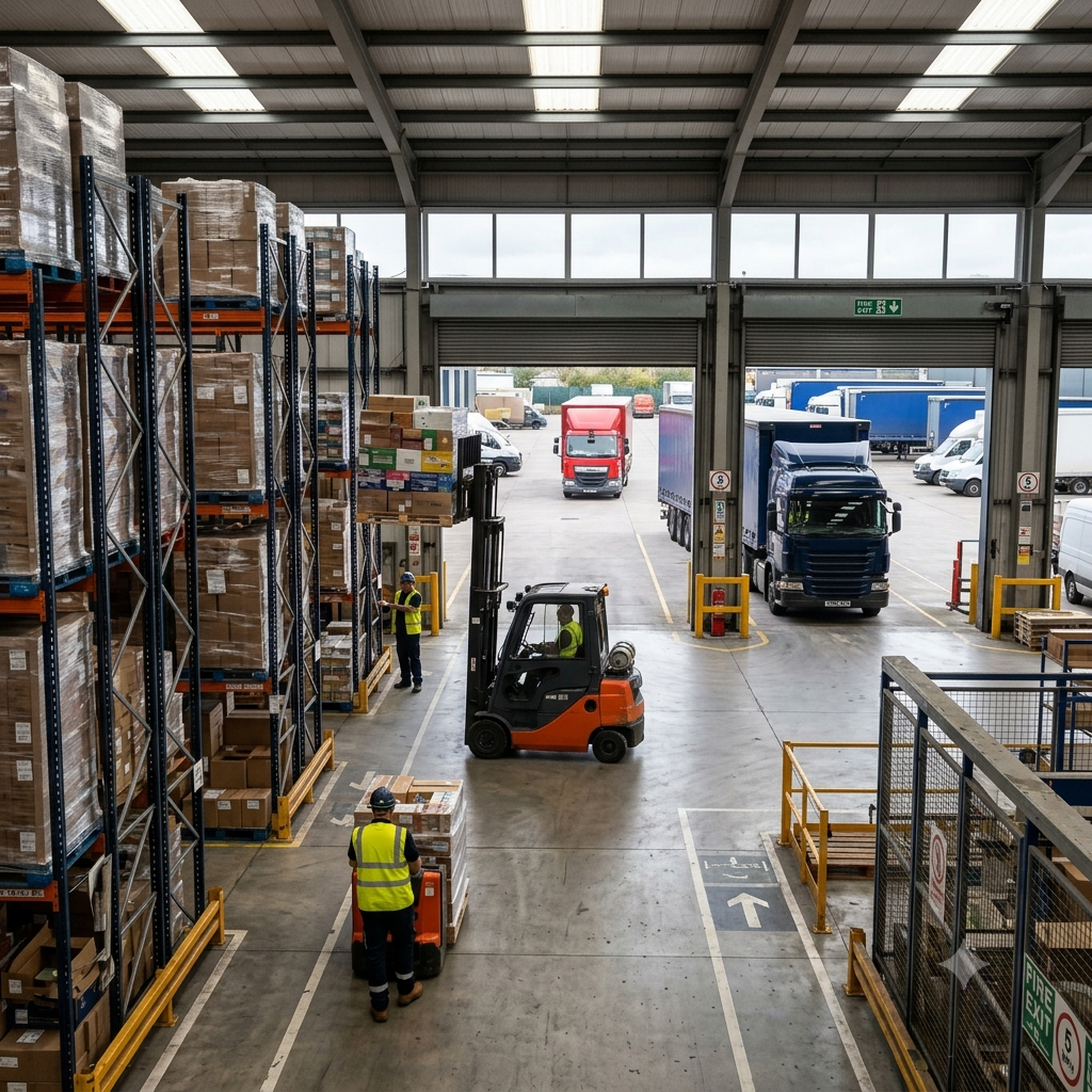 Warehouse and distribution centre for logistics facilities management